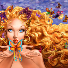 Схема вышивки «девушка»