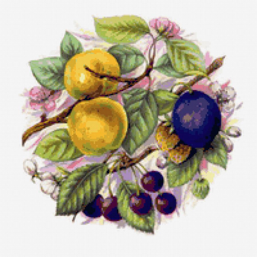 Панно"Фрукты" - фрукты, живопись - предпросмотр