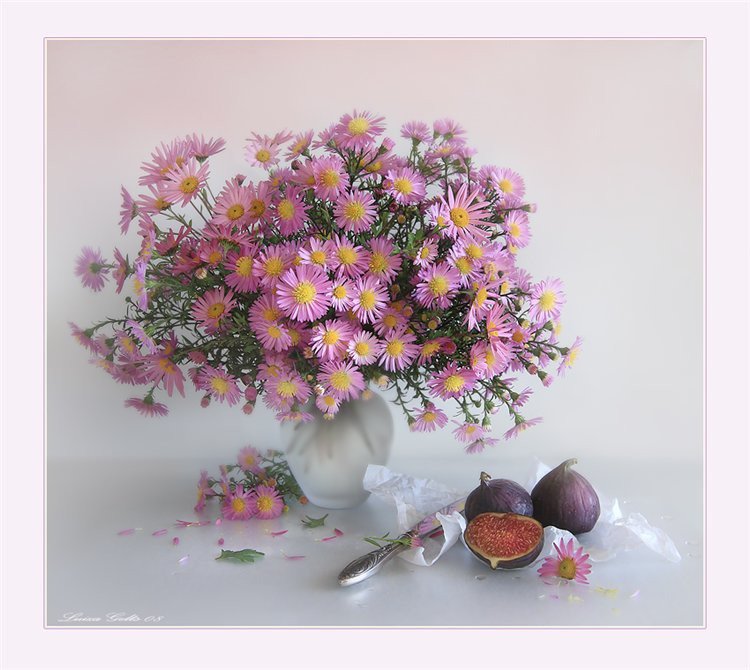 №60112 - букет, фрукты, цветы, натюрморт - оригинал