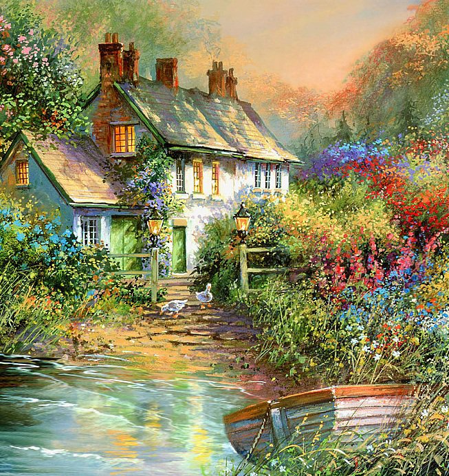 Домик3 - пейзаж, домик - оригинал