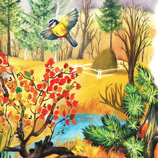 Схема вышивки «Осень в лесу»