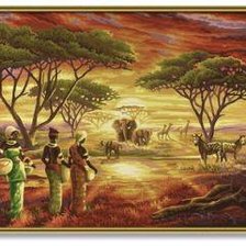 Схема вышивки «африка»