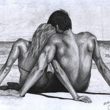 Схема вышивки «Он и она»