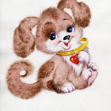 Схема вышивки «собачка»