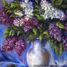 Схема вышивки «сирень»