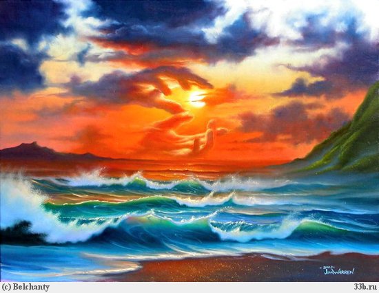 Джим Уоррен - пейзаж, море, природа, джим уоррен - оригинал