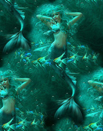русалки - море, русалки, рыбы - оригинал