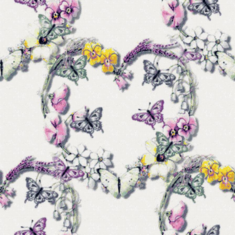 подушка - подушки, подушка, бабочки, валентинки, цветы - предпросмотр