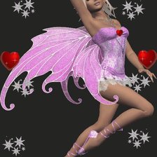 Схема вышивки «фея в розовом»