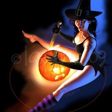 Схема вышивки «ведьма»