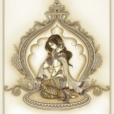 Схема вышивки «девушка»