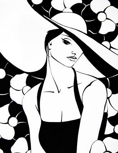 Дама - монохром - оригинал