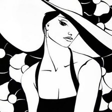 Схема вышивки «Дама»