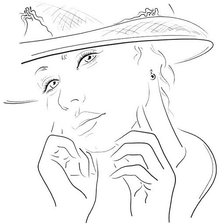 Схема вышивки «Дама»