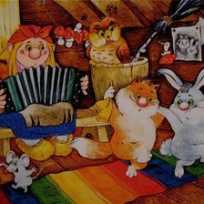 Схема вышивки «Дружно весело живем!!!!!!!!!!!!!!!!!!!!!!!!»