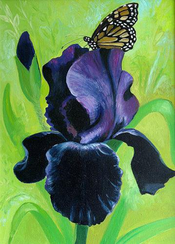 Ирис - картина, цветы - оригинал