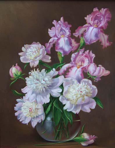 Букет - натюрморт, цветы, картина, ваза, букет - оригинал