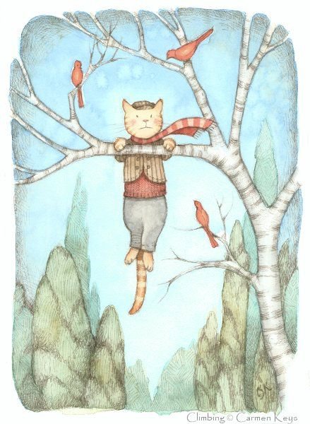 Кармен Кейс - детский рисунок, кот, сказка, кошка, иллюстрация, рисунок - оригинал