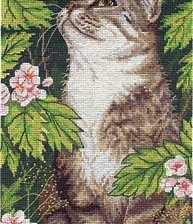 Схема вышивки «Любопытный котофей»