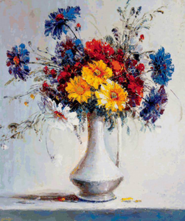 букет цветов - ваза, цветы - предпросмотр