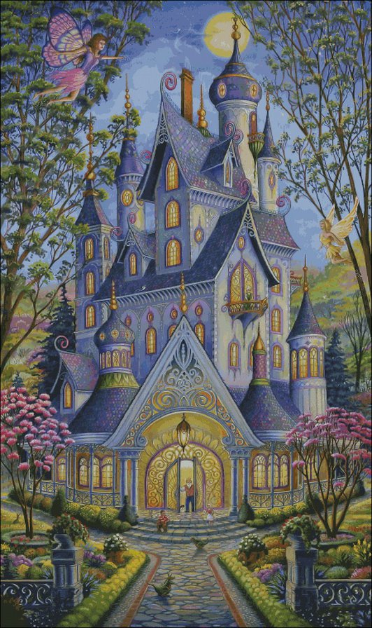 Весенний замок - весна, замок, сказка - оригинал