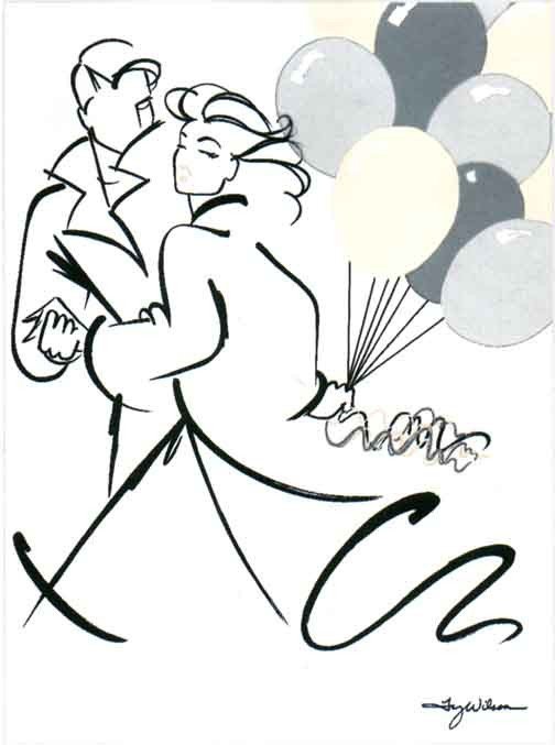 №63695 - пара, монохром - оригинал