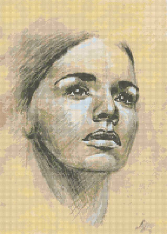 портрет - портрет, лицо, силуэт, женщина, девушка - предпросмотр