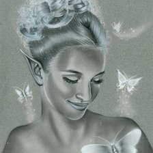 Схема вышивки «фея с бабочками»