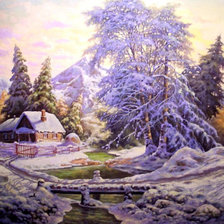 Схема вышивки «Зима»