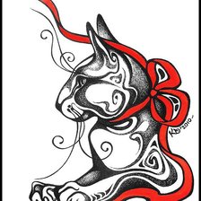 Схема вышивки «Кошка»