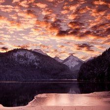 Схема вышивки «Озеро в Баварии»