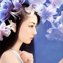 Схема вышивки «фея в белом»