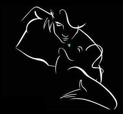 двое - страсть, рисунок, силует, пары, любовь - оригинал