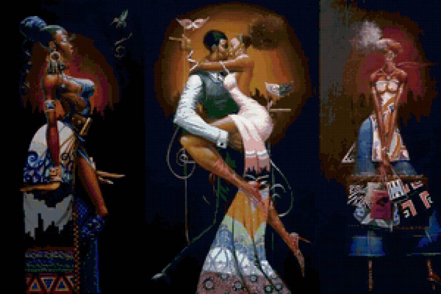 картина - мотив, любовь, образ, триптих, страсть, девушки - предпросмотр