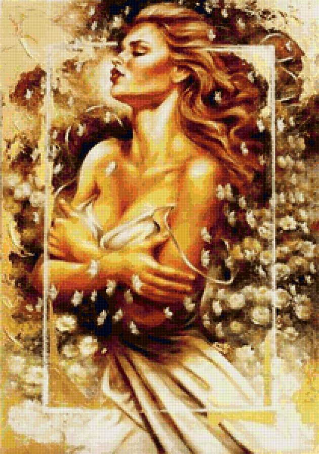 Красота женщины - девушка, картина, живопись, красота женщины - предпросмотр