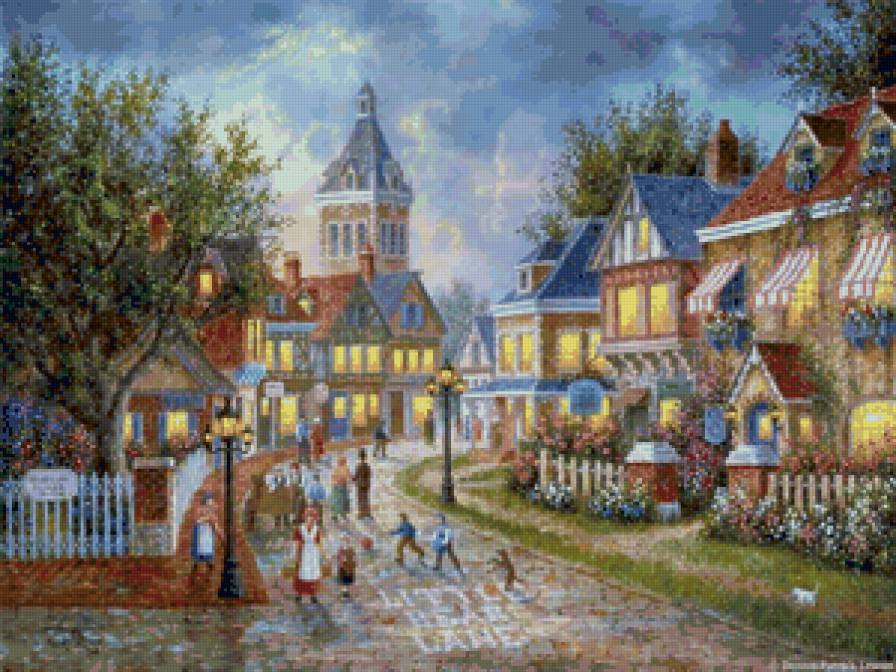 Вышивка крестом.Живопись Dennis Patrick Lewan. - предпросмотр