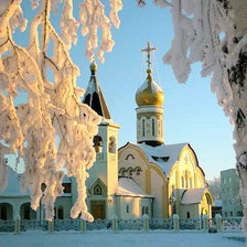 Схема вышивки «Церковь»