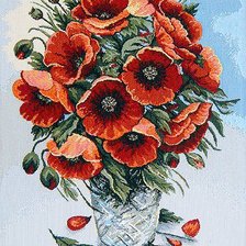Схема вышивки «маки»