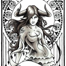 Схема вышивки «Телец»