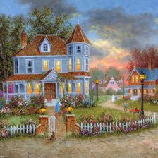 Схема вышивки «пейзаж»