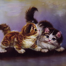 Схема вышивки «котята»