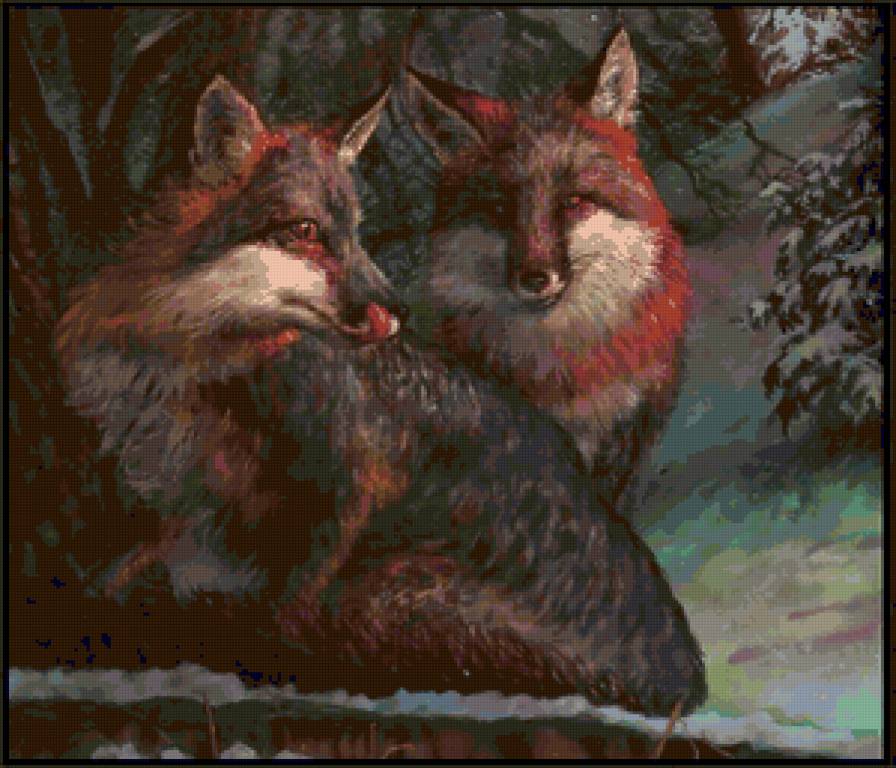 №66754 - картина, животные, живопись, пейзаж - предпросмотр