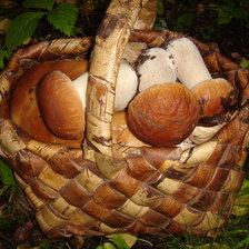 Схема вышивки «Корзинка грибов»