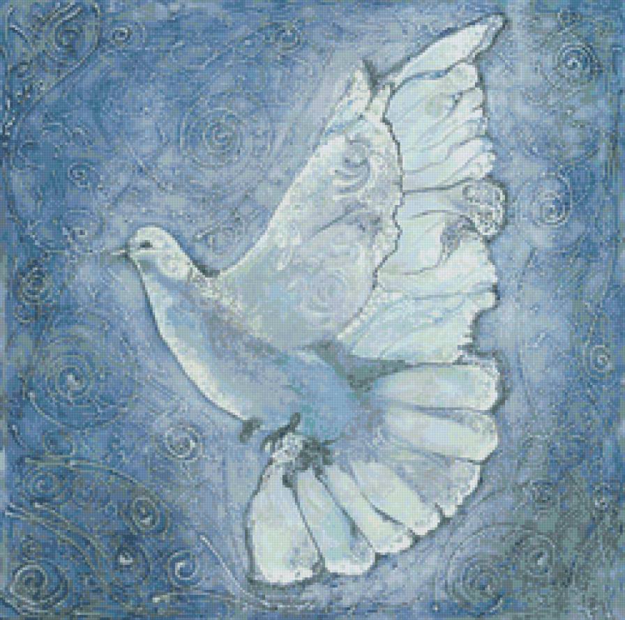 Голубь - птица, гобелен, голубь - предпросмотр