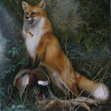 Схема вышивки «хитрый лис»