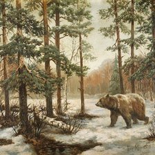 Схема вышивки «медведь»