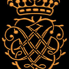 Схема вышивки «вензель с короной»