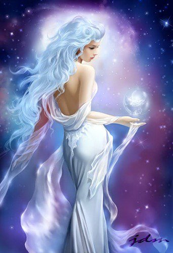 девушка - фэнтези, девушка, со спины,  - оригинал