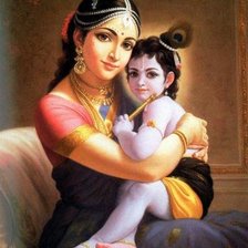 Схема вышивки «Кришна и Яшода»