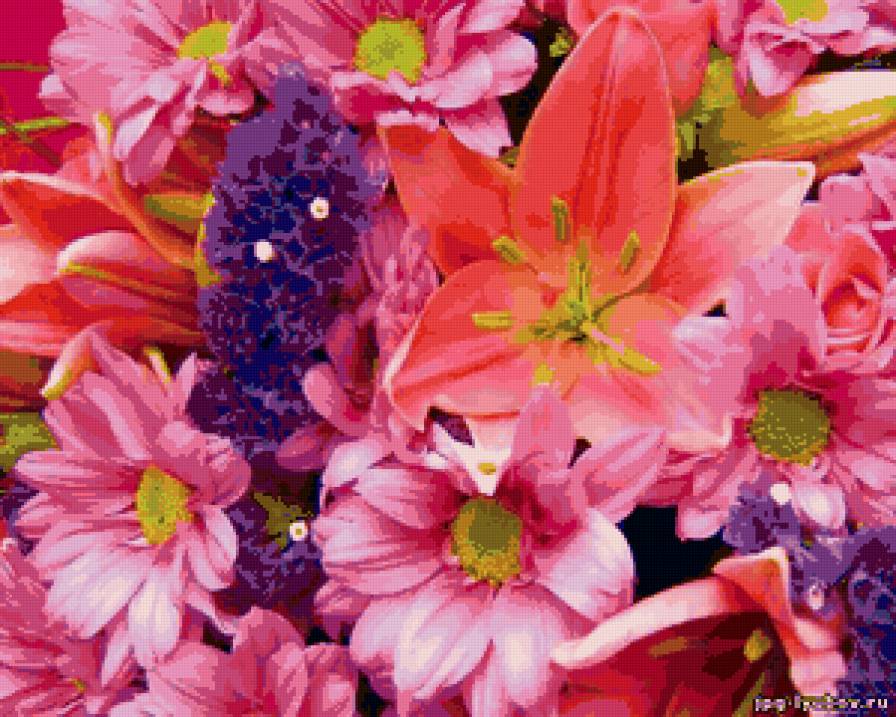 №67684 - букет, картина, подушка, цветы - предпросмотр